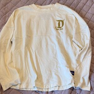 Disney Long Sleeve Tee White with Gold 'D' Logo